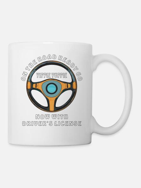 ON THE ROAD READY GO DRIVER’S LICENSE - Tasse - Weiß