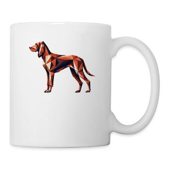 Geometric Art Redbone Coonhound - Mug - white - Right