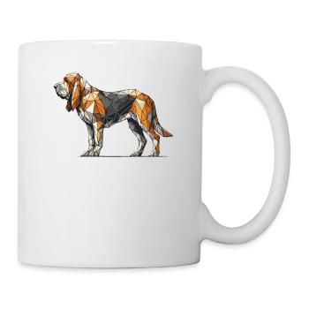 Geometric Line Art Bloodhound Bloodhounds St. - Mug - white - Right