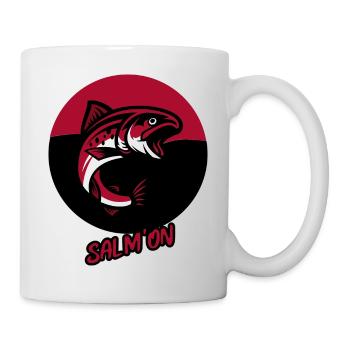 Salmon: Salm'On - Tasse - Weiß - Rechts