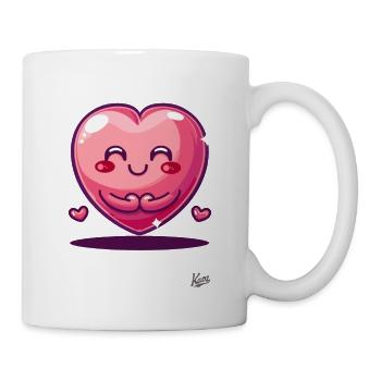 Kawaii Herzchen: Glücklich und Süß - Tasse - Weiß - Rechts