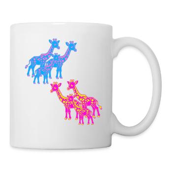 Girafe Afrique Safari Savane Années 80 Années 90 Enfant - Mug blanc - blanc - Droite
