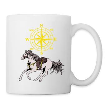 Compass Horse Horse Adventure Wind Rose Riding - Mug - white - Right