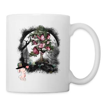 Lapin Forêt Habitants de la forêt Papillons - Mug blanc - blanc - Droite