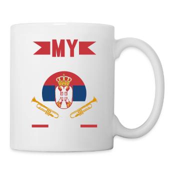 Serbia Flag Srbija Truba Serbian Music - Mug - white - Right