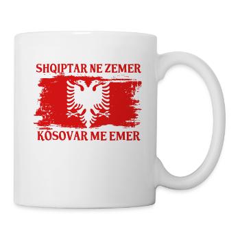 Albanien Trikot Kosovo Albanische Flagge Adler - Tasse - Weiß - Rechts