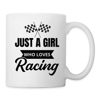 Juste une fille qui aime la course - Mug blanc - blanc - Droite