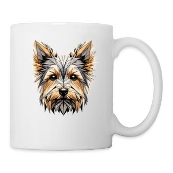 Geometric Art Australian Silky Terrier Sydney - Mug - white - Right