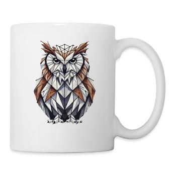 Geometric Art Owl Bird Owlet Owls Lover - Mug - white - Right