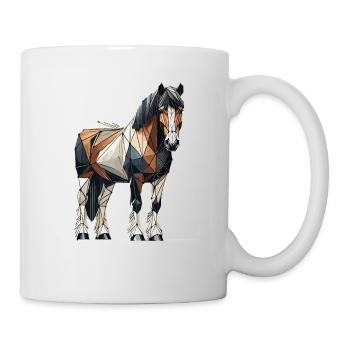 Geometric Art Horseback Riding Horses Equestrian - Mug - white - Right