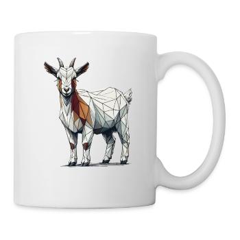 Art géométrique chèvres ferme animal chèvre amoureux de la chèvre - Mug blanc - blanc - Droite
