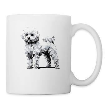 Art géométrique Bichon frisé Bichon frisé - Mug blanc - blanc - Droite