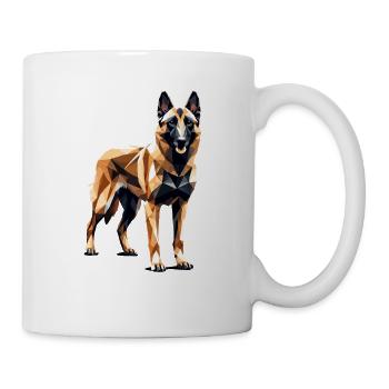 Geometric Art Belgian Malinois Belgian Shepherd - Mug - white - Right