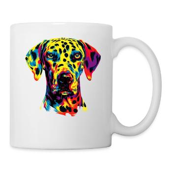 Dalmatian Dogs Colorful Colors Pop Art Rainbow - Mug - white - Right