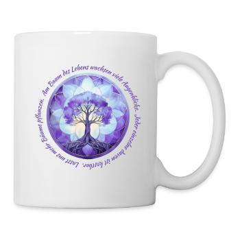 Arbre de Vie Violet - Mug blanc - blanc - Droite