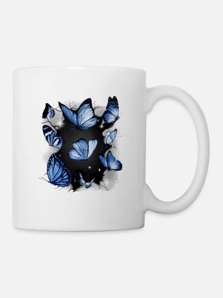 Schmetterlinge Schmetterling Insekt Insekten - Tasse - Weiß