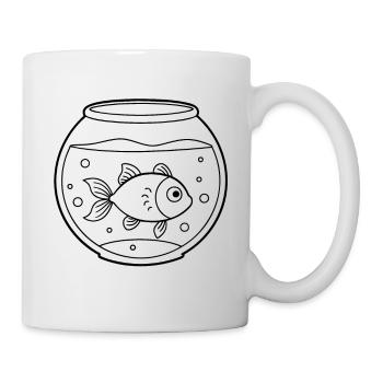 EIN AQUARIUM - Tasse - Weiß - Rechts