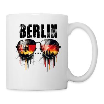 Berlin Sunglasses Design with German Flag - Mug - white - Right