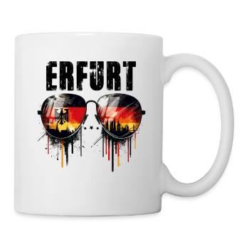 Erfurt Sunglasses Design with German Flag - Mug - white - Right