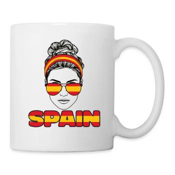 Spanien Flagge Kopfband Sonnenbrille - Tasse - Weiß - Rechts