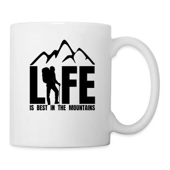 LIFE IS BEST IN THE MOUNTAINS - Mountains Hiking - Mug - white - Right