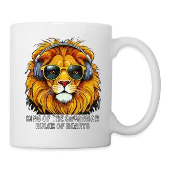 ROI DE LA SAVANE, SOUVERAIN DES CŒURS - Mug blanc - blanc - Droite