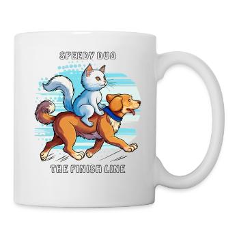 DOG CAT SPEEDY DUO THE FINISH LINE - Mug - white - Right