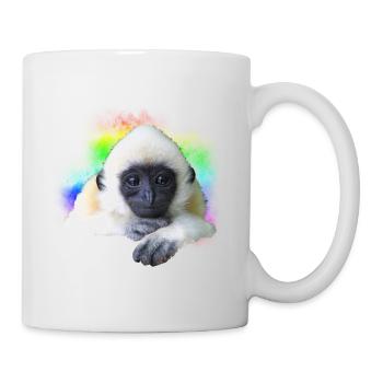 Gibbon Singe Arc-en-ciel Mignon Petit Primate Animal - Mug blanc - blanc - Droite