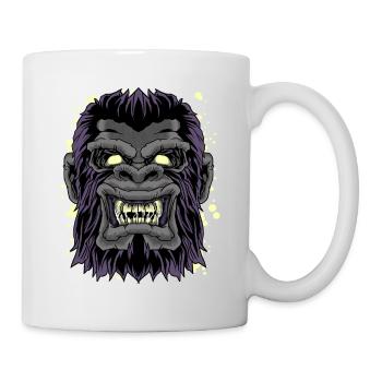 Mad Gorilla Head Funny Gorilla Monkey Ape Graphic - Mug - white - Right