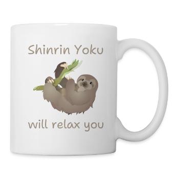 Shinrin Yoku Paresseux - Mug blanc - blanc - Droite