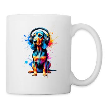 Casque Splash Art coloré Plott Hound Plott - Mug blanc - blanc - Droite
