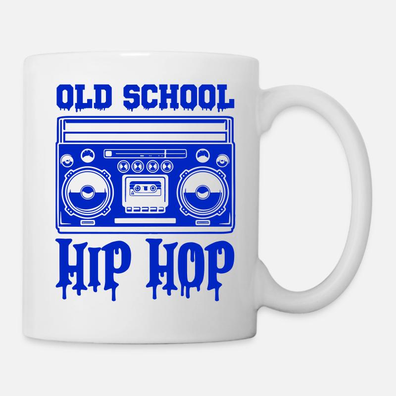 Ghettoblaster Hip Hop à l’ancienne - Mug blanc - blanc