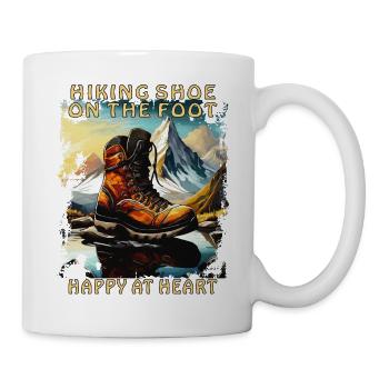 HIKING SHOE ON THE FOOT HAPPY AT HEART - Tasse - Weiß - Rechts