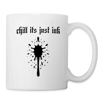 Es Ist Nur Tinte Lustiger Spruch Blut Tattoo - Tasse - Weiß - Rechts