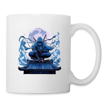Mysteriöser Ninja-Krieger bei Vollmond für einen - Tasse - Weiß - Rechts