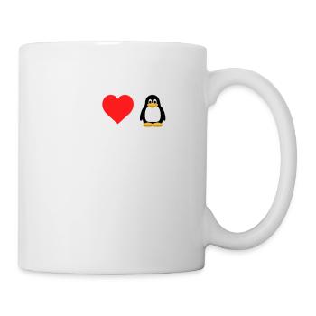 I Love Penguin Shirt Funny Cute Penguin Animal - Mug - white - Right