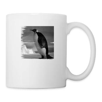 Cute Big Fat Daddy Penguin Vintage Art Photo Bird - Mug - white - Right