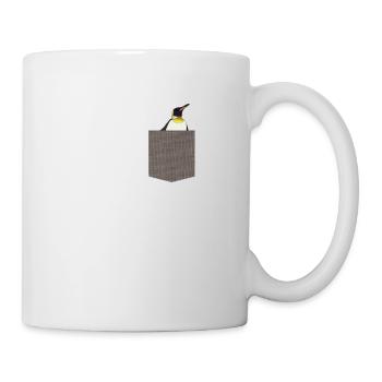 Pingouin dans votre poche Tee - Drôle d’oiseau qui coule - Mug blanc - blanc - Droite