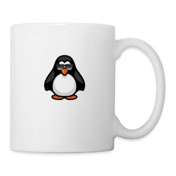 Pinguin mit Sonnenbrille lustiger Pinguin Tierliebhaber - Tasse - Weiß - Rechts