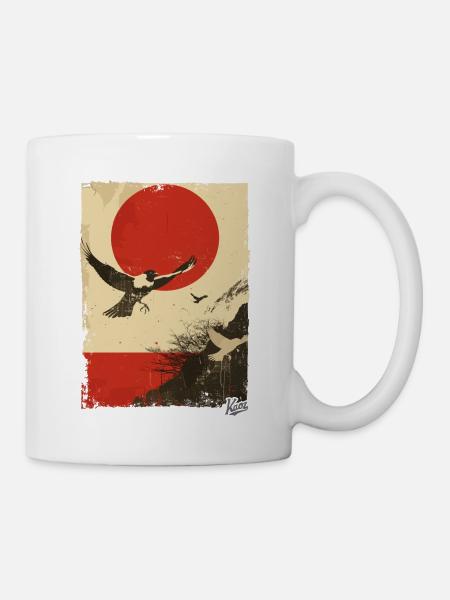 Propaganda-Stil: Natur und Vögel - Tasse - Weiß