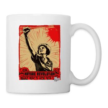 Révolution de la nature et femme aux fleurs - Mug blanc - blanc - Droite