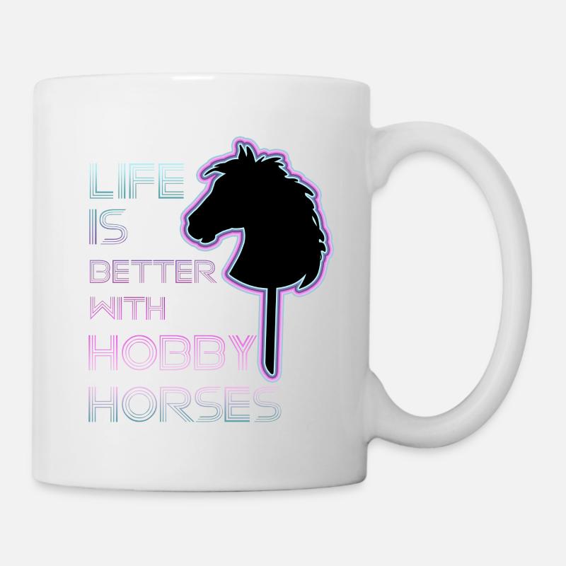 LA VIE EST MEILLEURE AVEC LES CHEVAUX DE LOISIR - Mug blanc - blanc