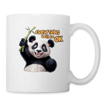 Motivierendes Panda Alles wird gut für einen - Tasse - Weiß - Rechts