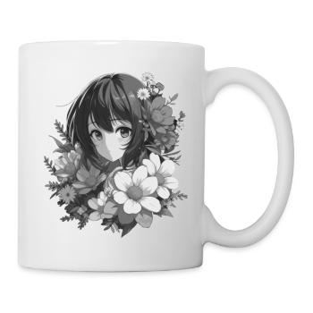 Fille aux fleurs 🌸 - 2 - Mug blanc - blanc - Droite