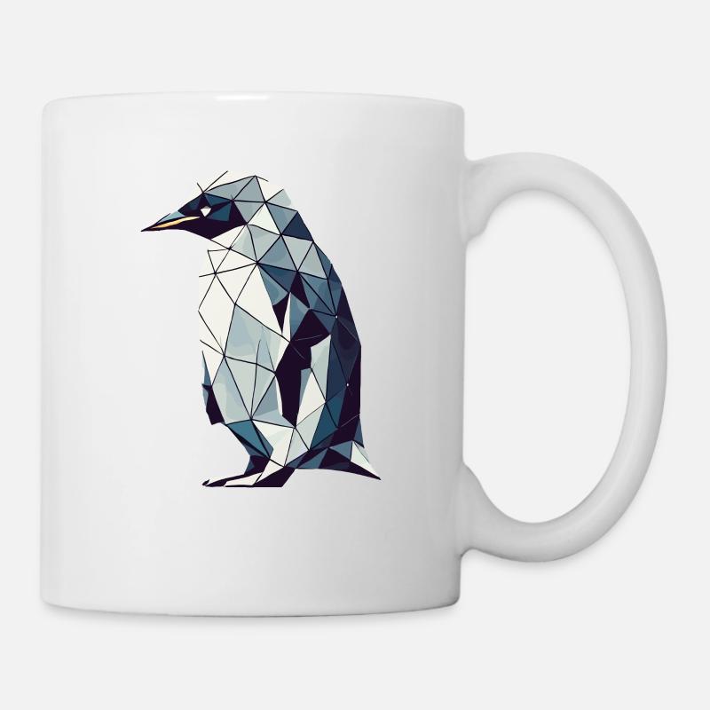 Geometrische Kunst Pinguin Pinguine - Tasse - Weiß