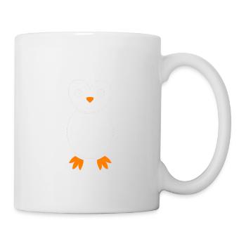 Niedlich Pinguin T-Shirt Lustig Schwarz Niedlich Vogel Tier Liebe - Tasse - Weiß - Rechts