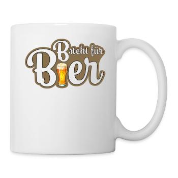 B comme bière - Mug blanc - blanc - Droite