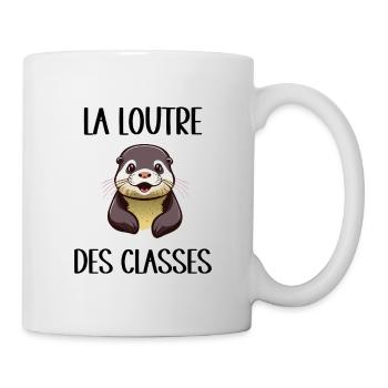 loutre des classes - Mug blanc - blanc - Droite