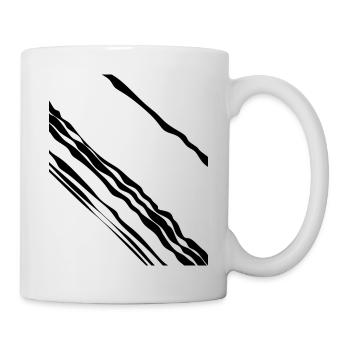 Design Line Black - Mug blanc - blanc - Droite