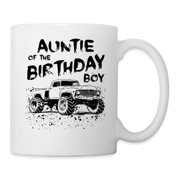 Tante du garçon d’anniversaire Monster Truck Party - Mug blanc - blanc - Droite